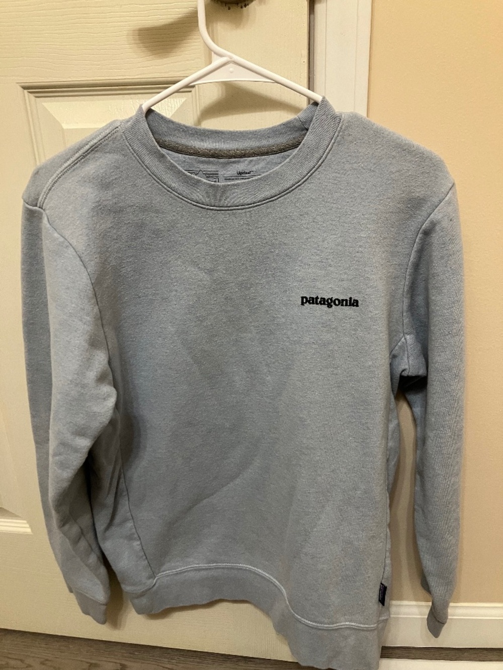 Patagonia Uprisal Unisex Gray Fleece Pullover Sweatshirt Crew Neck Logo Size XS